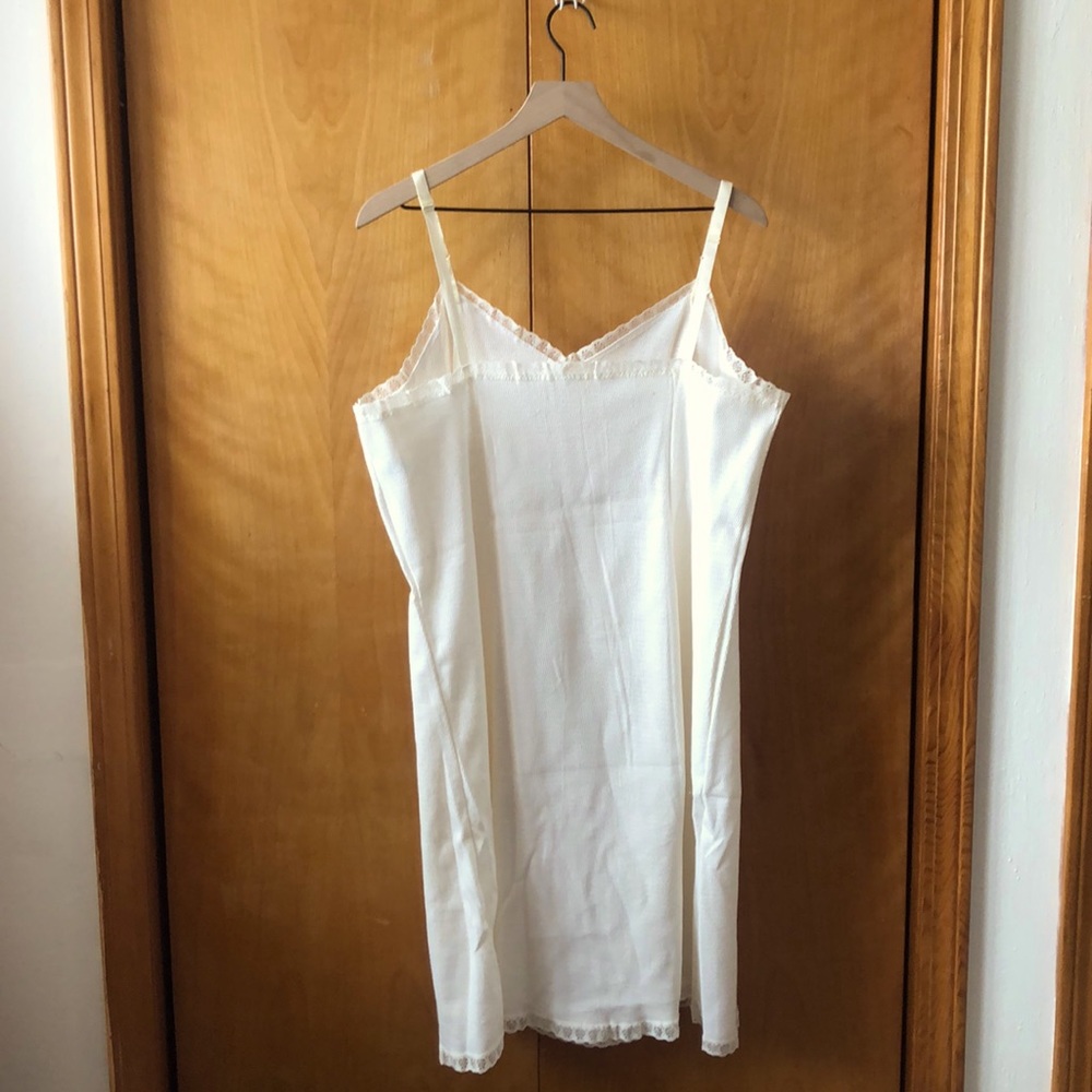 Vintage Polyester Cotton Stretch Thermal Slip XL - Picture 2 of 6